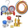 AC Diagnostic Manifold Freon Gauge Set for R134A R12, R22, R404 Refrigerants Refrigerant Manifold Gauge Air Condition