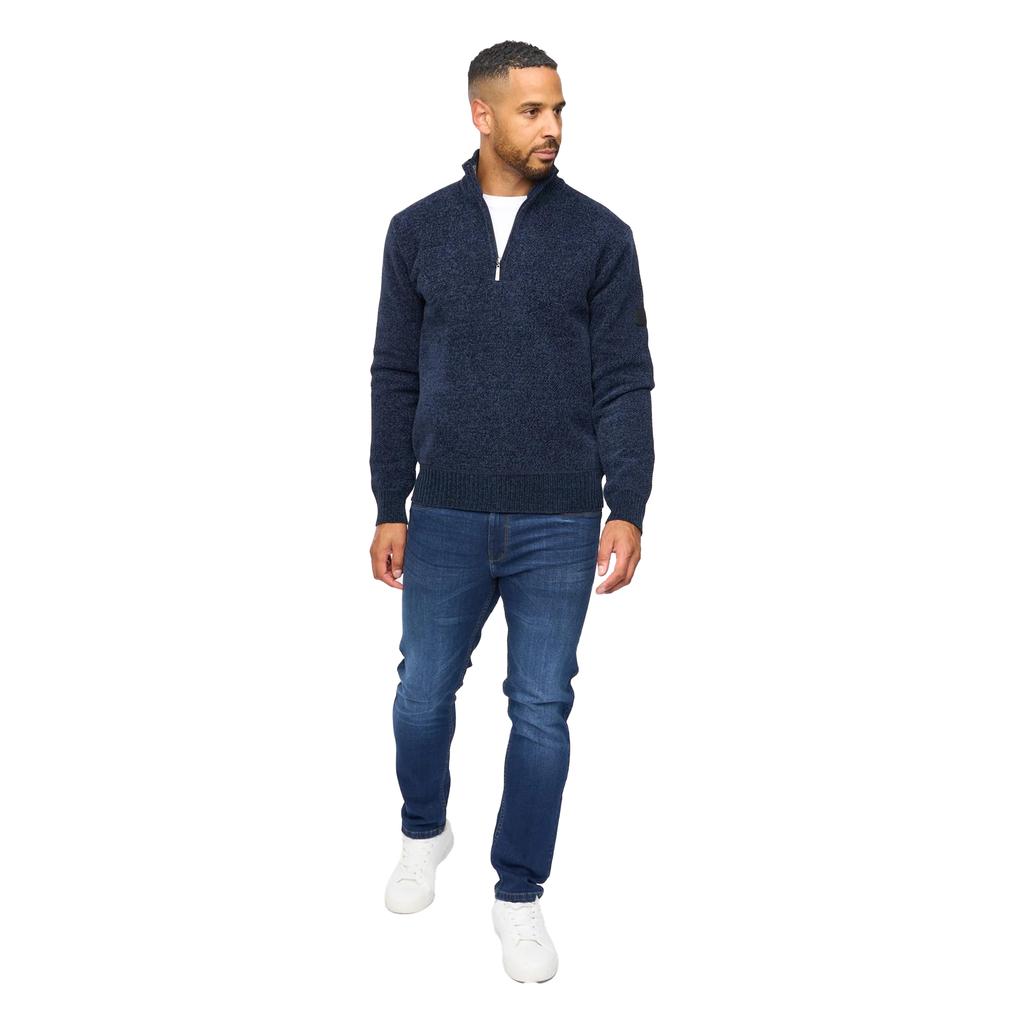 Bewley & Ritch Mens Harewood Chenille Quarter Zip Jumper