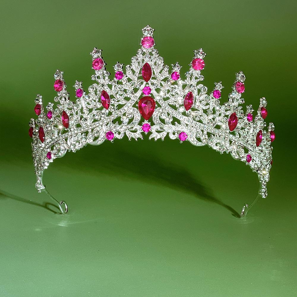 Bride Crown Wedding Dress Party Crown Birthday Performance Carnival Crystal Hair Accessory