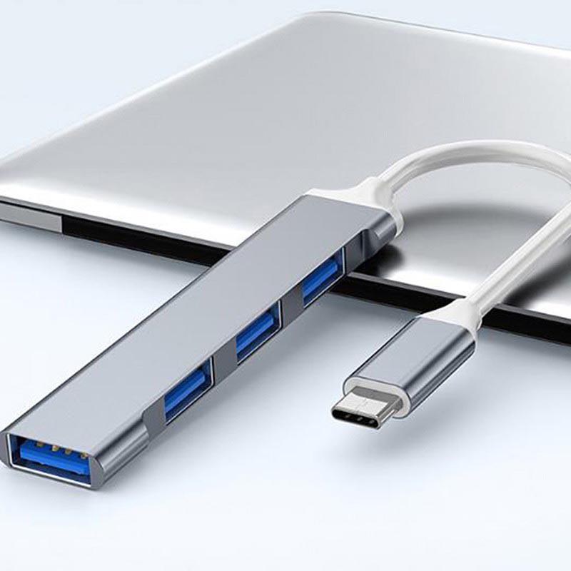 USB-C концентратор 3.0 Type C 3.1, 4 порта, мульти-разветвитель, адаптер OTG, компьютерные аксессуары