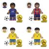 Soccer Star Series Team Building Blocks Set Small Plastic Pieces