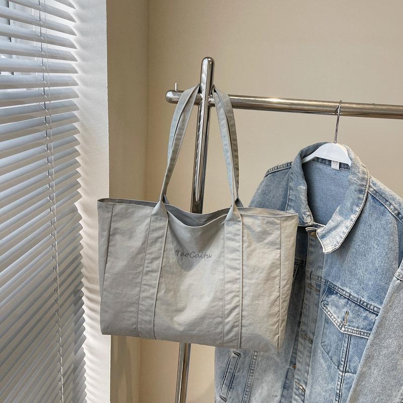 Повседневная тканевая сумка женская сумка новая простая вместительная сумка на плечо сумка-тоут для студенток