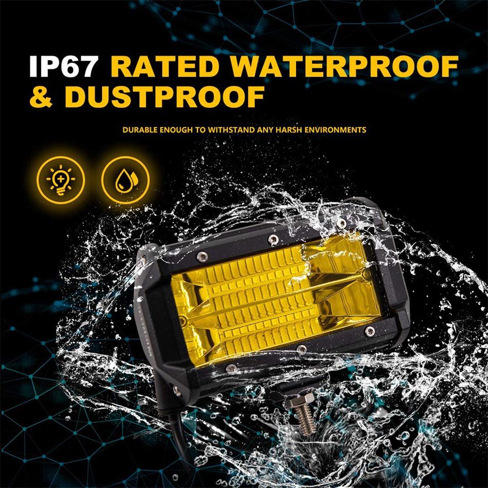 5'' LED Light Bar Spotlights 12V 24V 72W 5 Inch LED Work Light For Off Road Use ATV 4X4 UTV Boat Auto Truck Car LED Fog Lights