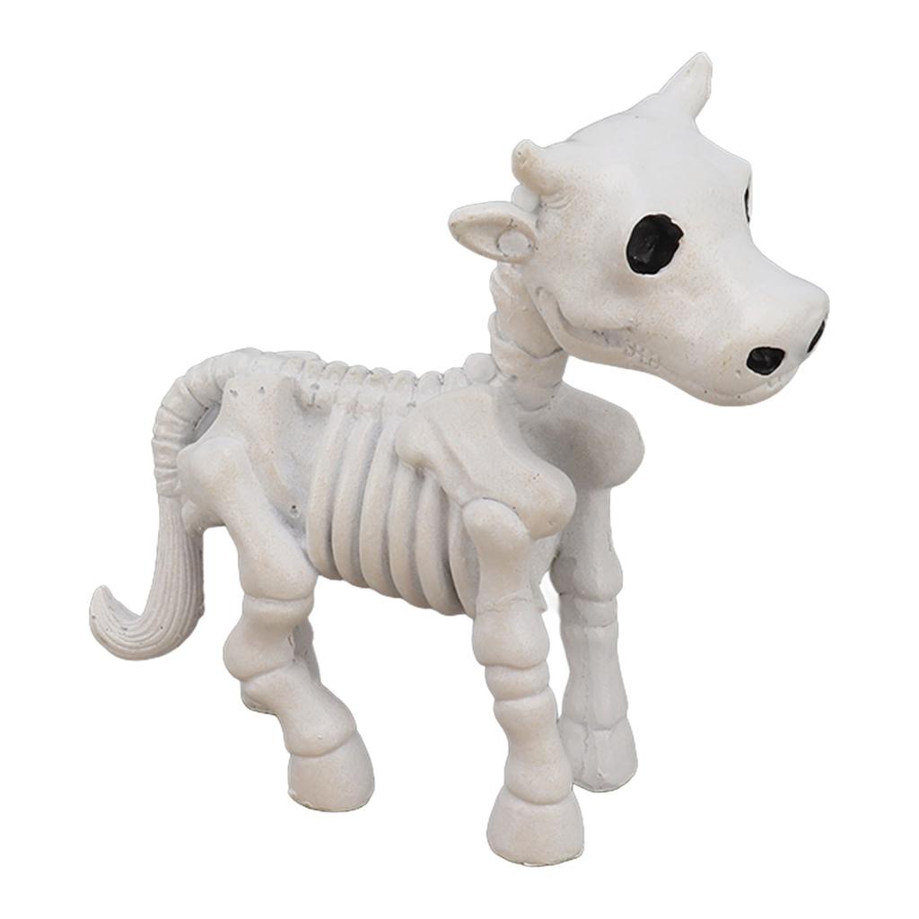 Halloween Cow Skeleton Decoration Innovative Fun Waterproof Resin Cow Skeleton Statue for Outdoor