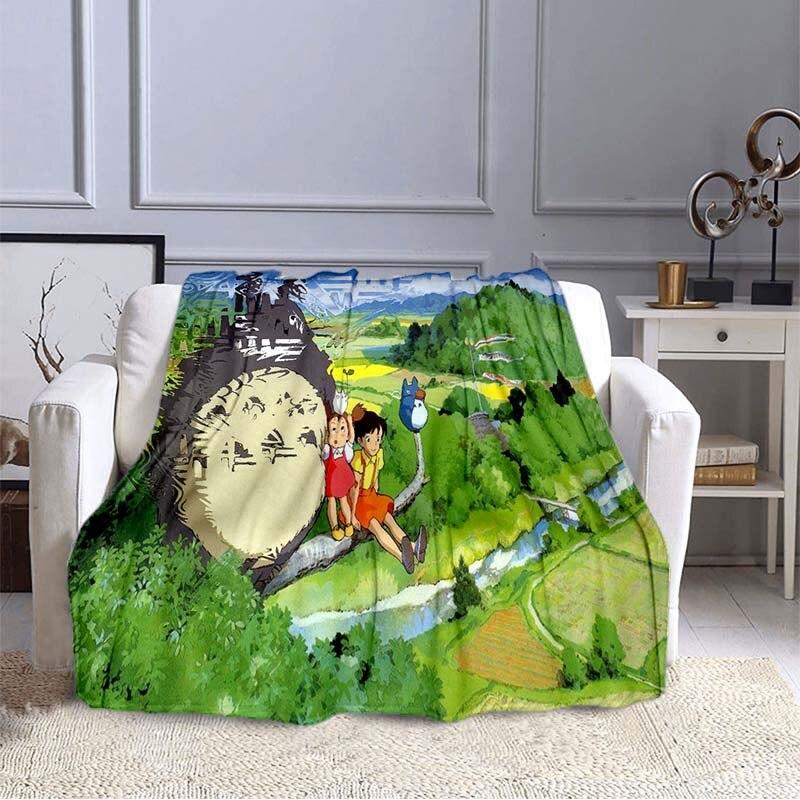 Японский Amime Тоторо Мой сосед Тоторо мультфильм 3D мягкое одеяло легкое фланелевое одеяло