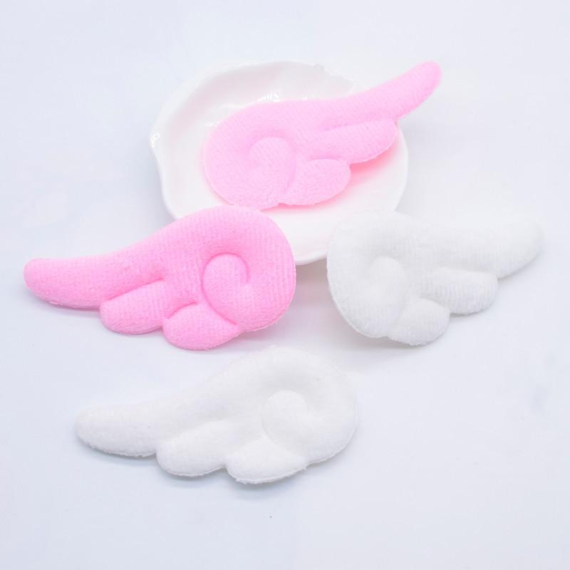 10Pcs 75*40mm Padded Double Sided Angel Wing Applique for DIY Baby Clothes Hat Headwear Toys Decor Accessories Patches
