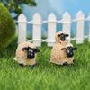 Moss Micro Landscape Ornaments: Cute Resin Sheep ZAKKA Miniature for Bonsai Decoration