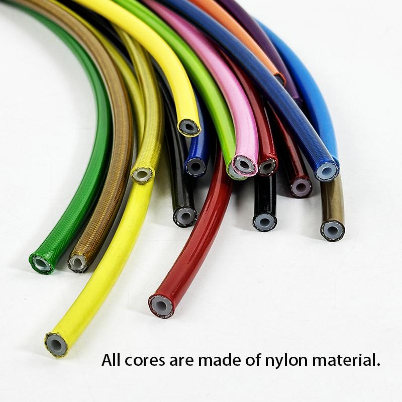 AN3 1M~10M Motorcycle Braided Stainless Steel Nylon Brake Pipe Line Hose Brake Line Gas Oil Fuel Tube Pipe Racing Brake Hose