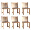 VidaXL Set of 6 Garden Chairs with Cushions, Patio Seats, Dining Chairs, Outdoor Patio Furniture, 3073115