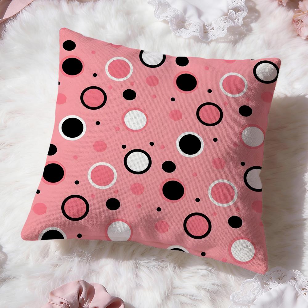 Polka Dot Texture Cushion Cover Premium Comfort Reversible Pillow Cove Two in One Design for Any Room Car Interior