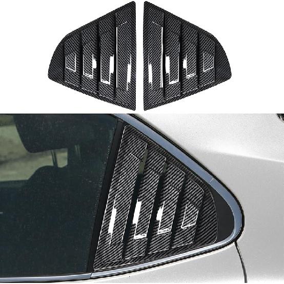 Rear Side Window Louvers Compatible For 2018      2024 Toyota Camry Accesories Sport Style Air Vent Scoop Cover Louver (Carbon Fiber Pattern)