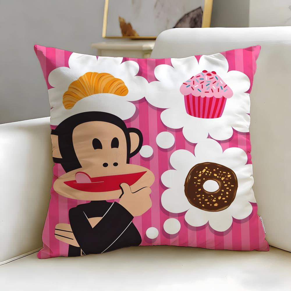 classic brand Paul Frank Cushion Cover Soft EasyWash Pillow Case Versatile for Couch Bed Travel and Office