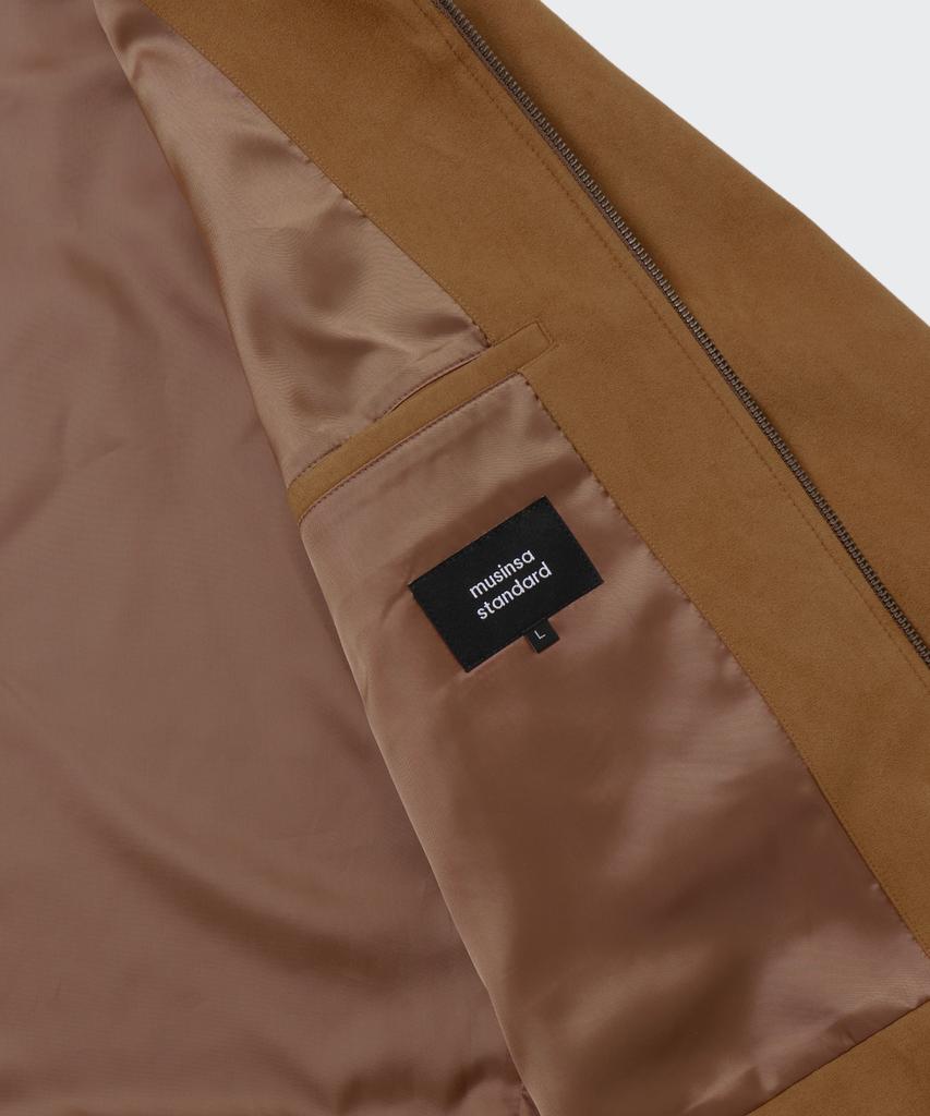 Musinsa Standard Synthetic Suede Minimal Western Jacket [Desert Brown]