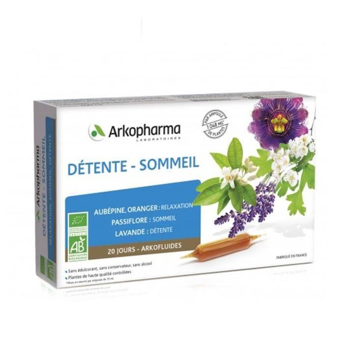 Arkopharma Arkofluides Détente Sommeil Bio 20 ampoules