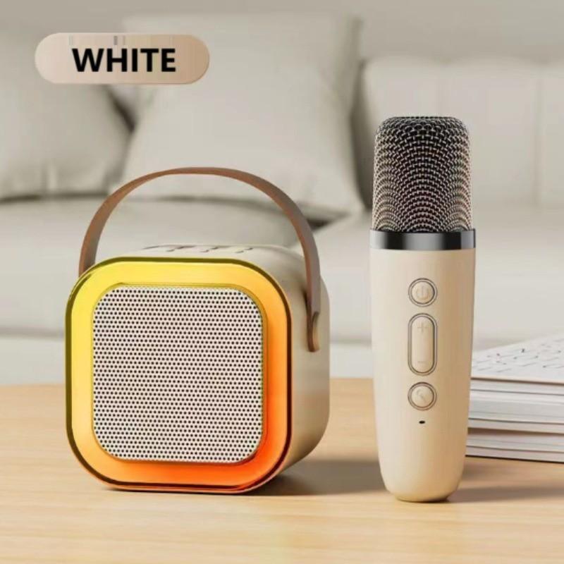 Беспроводной мини-динамик для караоке с Bluetooth-микрофоном для караоке, домашний, с RGB-подсветкой, портативная караоке-машина KTV