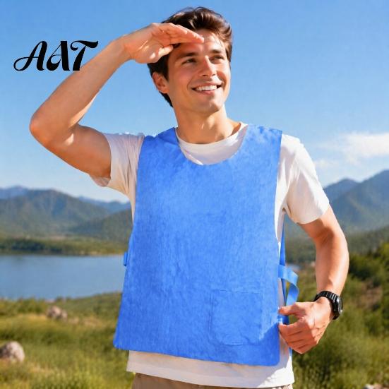 Water Activated Cooling Vest Unisex Vest, Reusable Adjustable Jacket, Men Women Cold Tank Evaporative Top for Cycling, Running And Outdoor