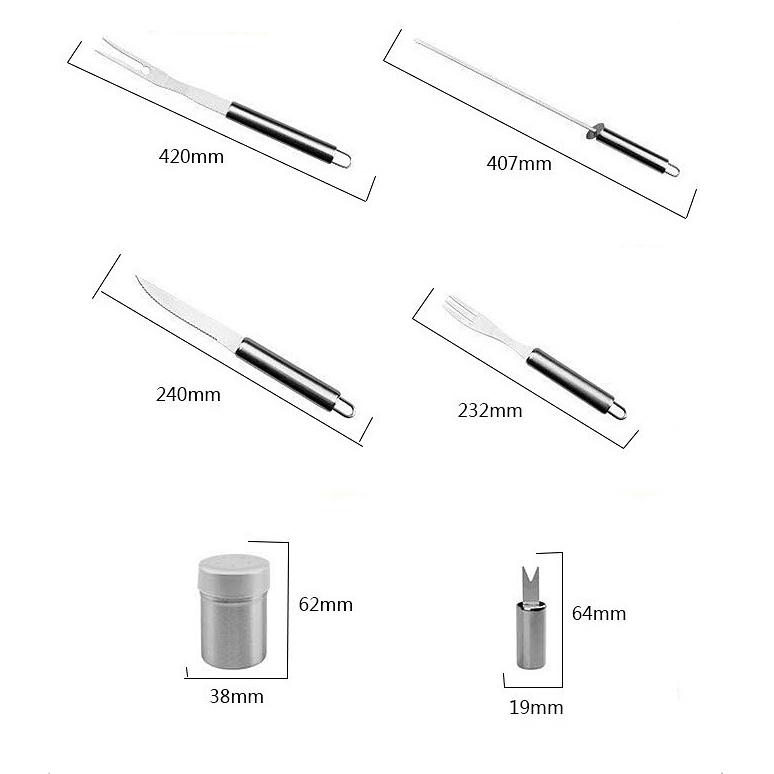 BBQ Grilling Accessories, Stainless Steel Grill Set with Aluminum Case, Grilling Gifts for Men Dad, Grill Tools for Outdoor Grill