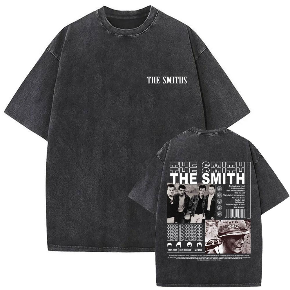 Rock Band The Smiths Более громкая Винтажная стираная футболка Альтернативная s Инди Морисси Футболка The Queen Is Dead Футболки Унисекс