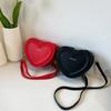 Лидер продаж, сумки через плечо в форме сердца для женщин, однотонные сумки на ремне из искусственной кожи, модные сумки