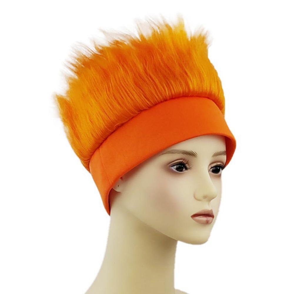 Solid Color Sports Events Wig Spiky Texture Fluffy Upward Wig Fan Support