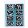 8Pcs/Set Materials Metal Puzzle Wire Iq Mind Brain Teaser Puzzles Reliever Toys