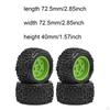 4 Pieces 1/18 RC Car Wheels and Tires Accessories Sturdy High Parts Replacement Part for