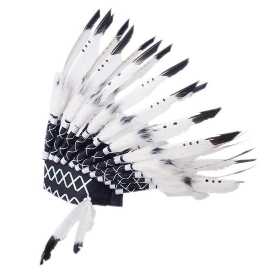 Children Party American Native Indian Synthetic Feather Headdress Hat Photography Prop