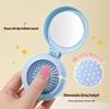 Candy Color Portable Hairdressing Comb with Mirror – Cushion, Airbag, and Massage Features