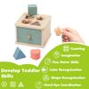 Montessori Toys for Baby Wooden Coin Box Toy Object Permanence Box Color Shape Cognition Match Educational Toy Fine Motor Toys