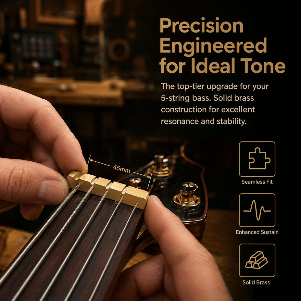 45mm Width/3.5mm Height/6-5mm Slot Size Electric Bass Guitar Nut 5-String Guitar Nut  Electric Bass