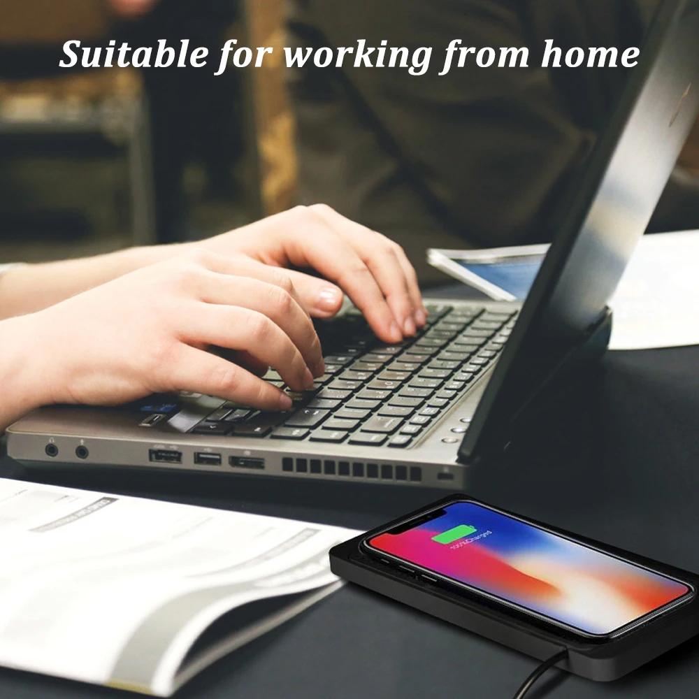 15 Вт Беспроводное Автомобильное Зарядное Устройство Зарядная Панель Нескользящая Qi Быстрая Зарядка Автомобильное Беспроводное Зарядное Устройство для Телефона для Android IPhone