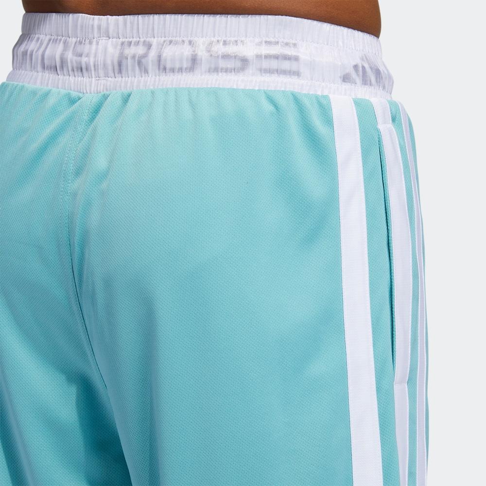 adidas Свободные баскетбольные шорты в полоску с розовым принтом Derrick, мужские брюки небесно-голубого цвета GV4649