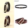 Classic Leather Belt For Women With Smooth Buckle And Casual Style For Office And Daily Wear
