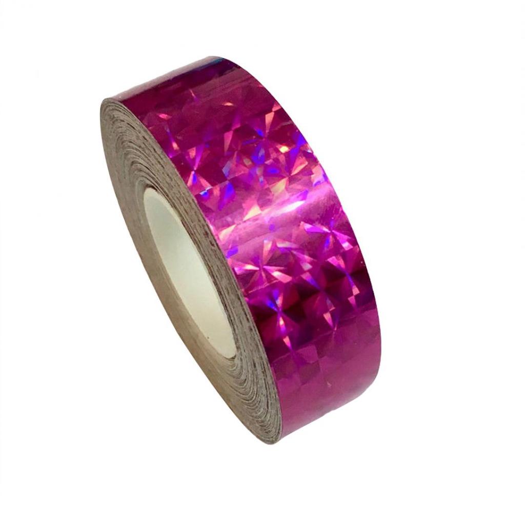 1,2 см X 30 м квадратная блестящая голографическая призматическая лента для упаковки подарков ARI