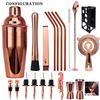 20pcs Black/Rose Gold/Silver 800/750/600ml Boston Shakers Bartender Kit Cocktail Shaker Set Bar Tools Stand Cocktail Recipe