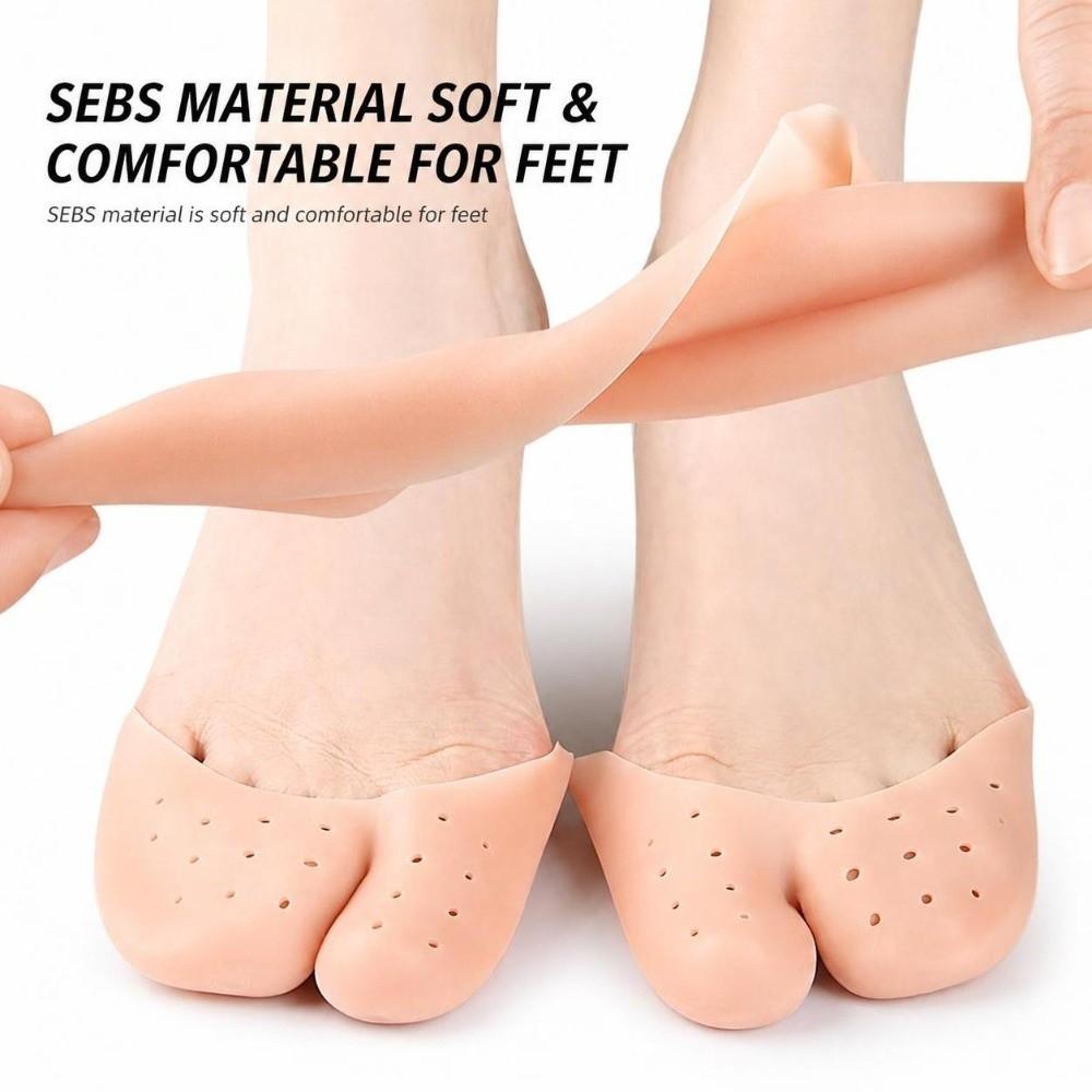 1 Pair Silicone Toe Protector Sleeve Elastic Metatarsal Cushion  Dance Practice