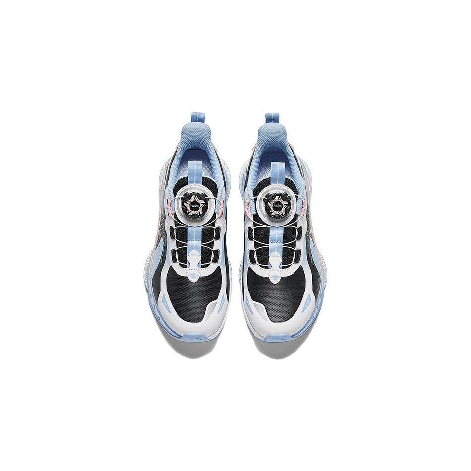 Anta Kids UFO 5.0 Leather Non-Slip Wear-Resistant Low-Top Running Shoes Kids Running Shoes Black White Blue 322335588N-3