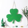 Wooden Clover Door Sign St. Patrick's Day Hanging Sign Front Door Shamrock Sign for Farmhouse Home Porch And Wall Decor