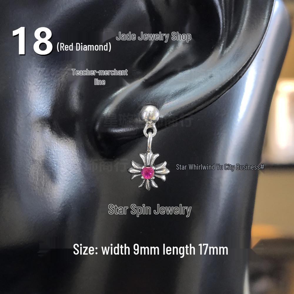 Новые висячие серьги G-Dragon с цветными бриллиантами для мужчин и женщин, белая медь, тайское серебро, серебряная игла s925