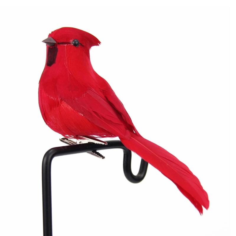 Handcrafted Foam Bird Sparrow With Real Feather For Unique Weddings