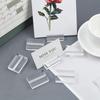 10Pieces Acrylic Table Number Stands Clear Portable Card Holder Suitable for Business Name Cards and Wedding Photos