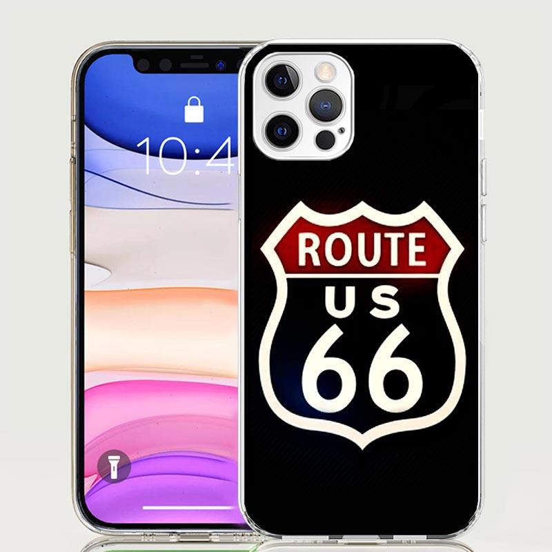 America Route 66 Phone Case For IPhone 18 17 Air 16 15 Plus 11 14 Pro Max 13 Mini 12 7 8 + SE Pattern Art Customized Cover 17 Air 1