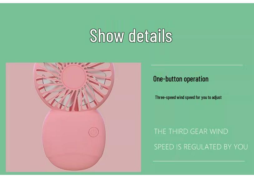 Cartoon Mini USB Rechargeable Pocket Fan