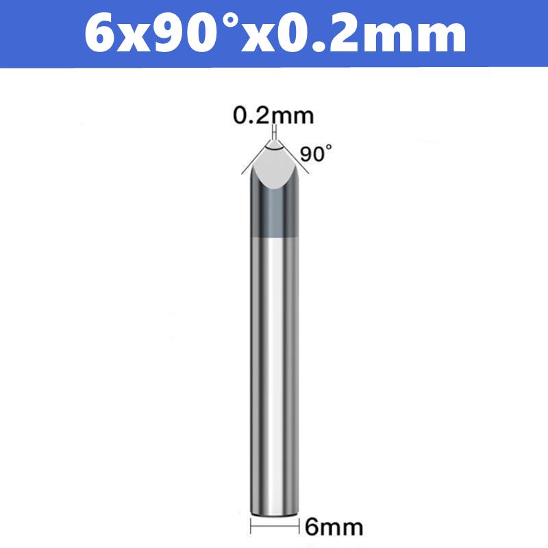 Фреза ЧПУ 3-гранная пирамидальная гравировальная 4мм/6мм хвостовик твердосплавная концевая фреза 20,30,40,45,60,90 градусов фреза ЧПУ
