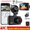 4K Car Dvr WIFI APP Dash Cam for Car GPS Video Recorder Front and Rear View Camera Night Vision Black Box Parking Monitor Car