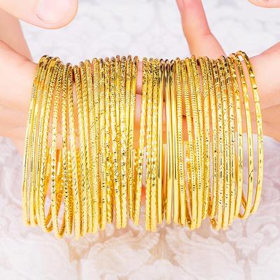 Женский богемный браслет из латуни цвета золотого песка с долговечным цветостойким покрытием