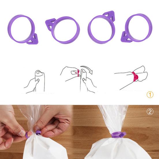 10 шт., зажимы для кондитерских мешков, экологически чистые высокоэластичные силиконовые декоративные фиксаторы для кондитерских мешков для дома