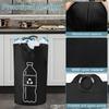 NEW 82L Empty Bottle Storage Basket Folding Kitchen Wastewater Bottle Collector Bag With Aluminum Handle Large Capacity Bin