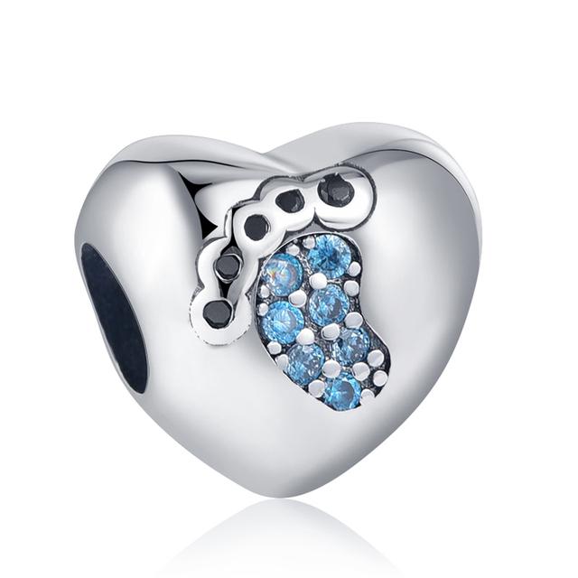 New 925 Silver Heart Shape Love Family Flower Rainbow Diy Fine Beads Fit Original Pendant Charms Silver 925 Bracelet Jewelry