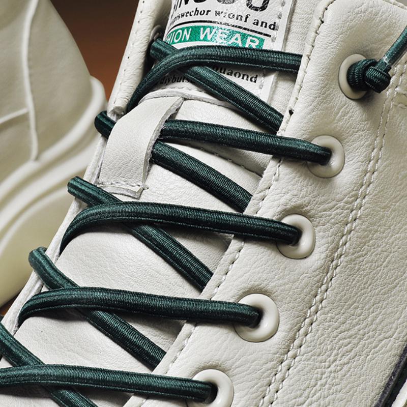 Модные кожаные мужские ботильоны Модные удобные мужские кроссовки Роскошные туфли с высоким верхом в британском стиле Мужские повседневные туфли на платформе 2024 Новинка